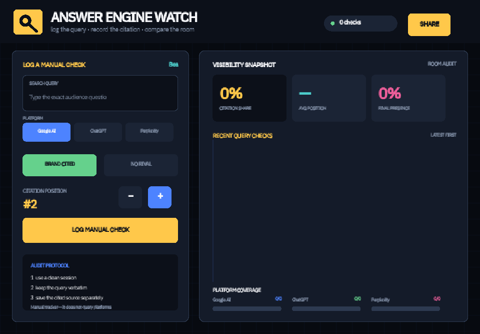 AI Search Visibility & Citation Tracker preview