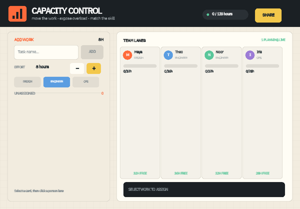 Team Capacity Planner & Workload Allocator preview