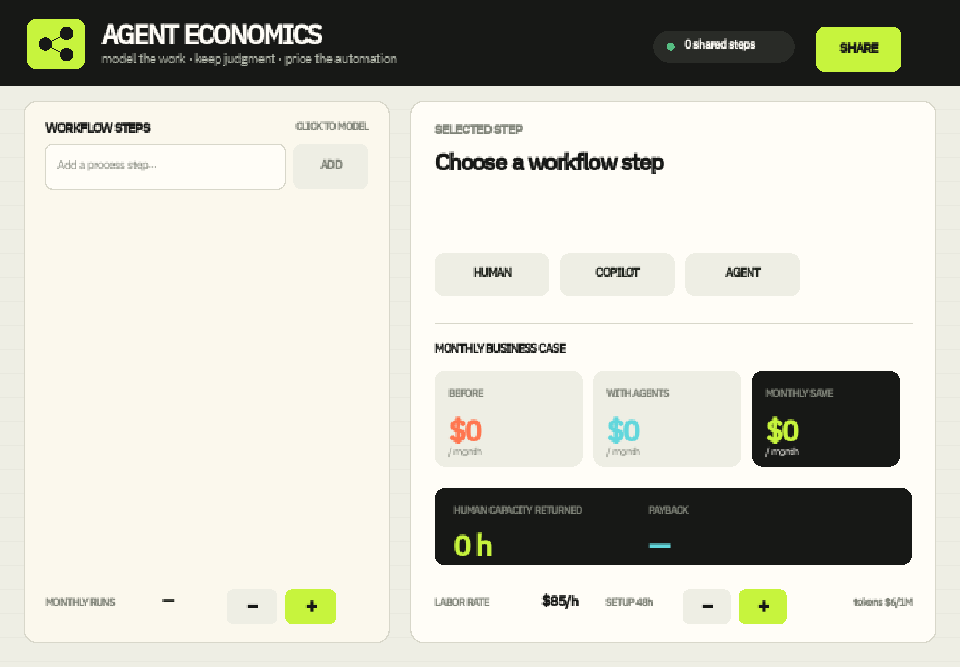AI Agent Workflow ROI & Cost Calculator preview