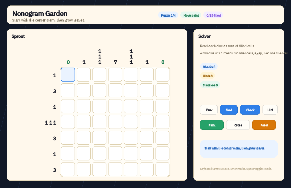 Nonogram Garden