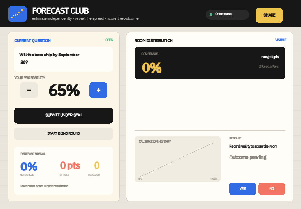 Group Forecasting & Probability Calibration Tracker preview