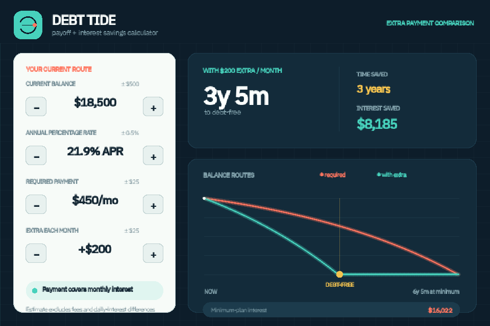 Debt Payoff Calculator & Interest Savings preview