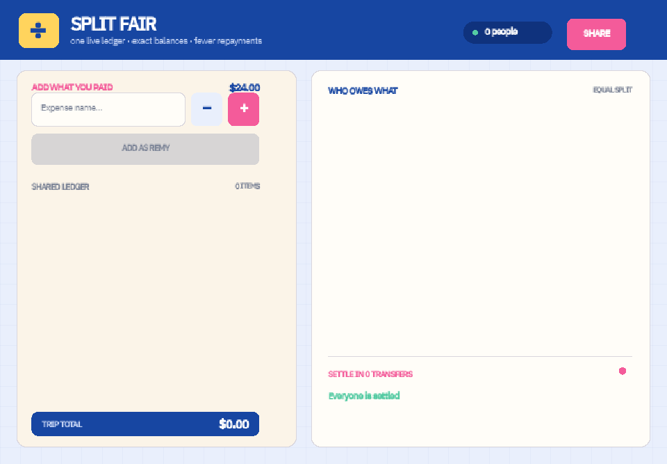 Group Expense Splitter & Debt Settlement preview