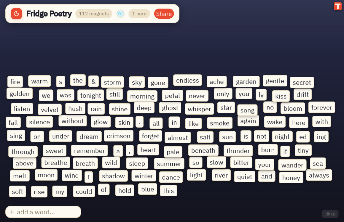 Fridge Poetry