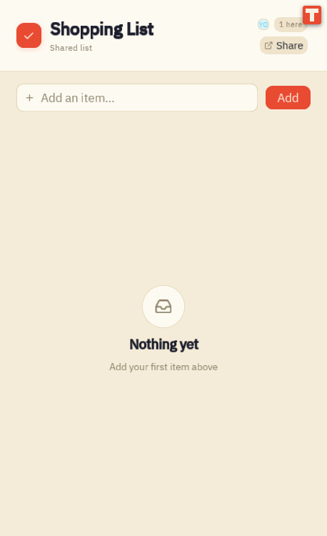 Shopping List